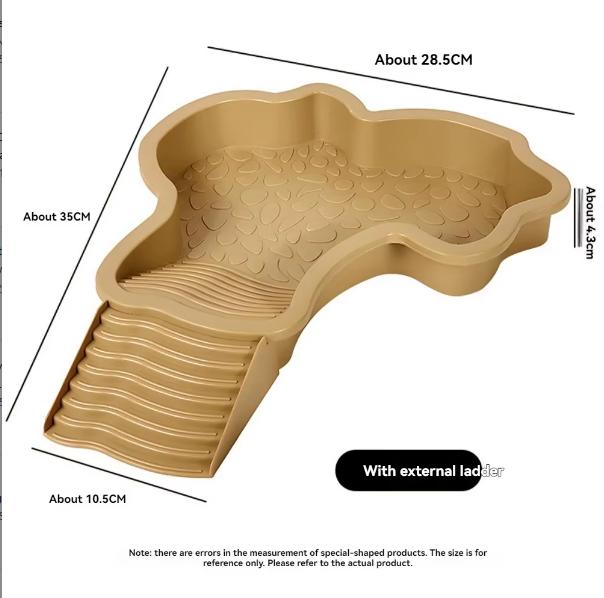 Reptile Bathing Pool Aquarium Turtle Climbing Pet Basin Fish Tank Decoration Reptile Water Bowl For Tortoise Turtle Hamster