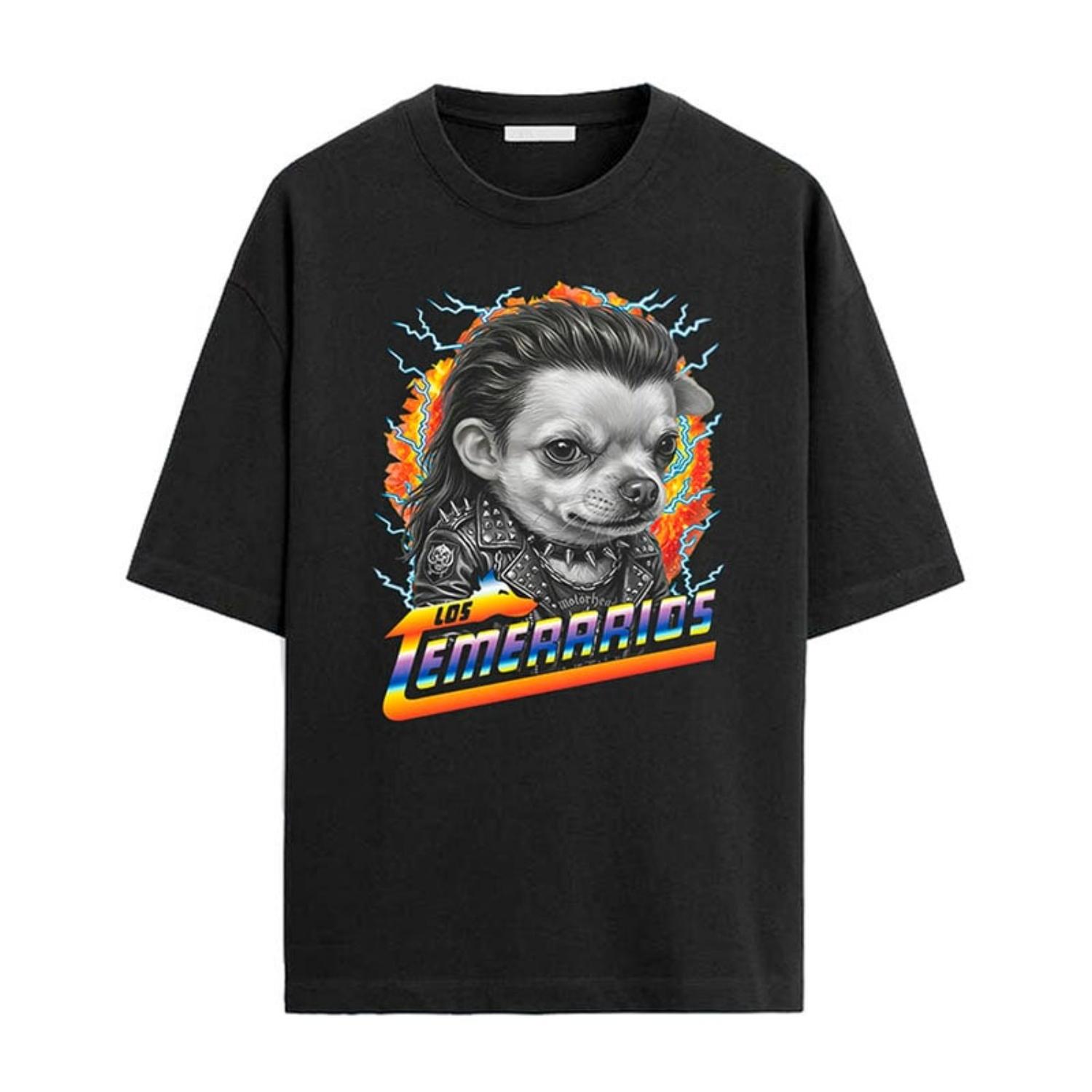 

PERRITO LOS TEMERARIOS T-shirt Men Women Casual Cotton Street Hip Hop Oversized Y2k Short Sleeve Female Male Clothing XXXXXL