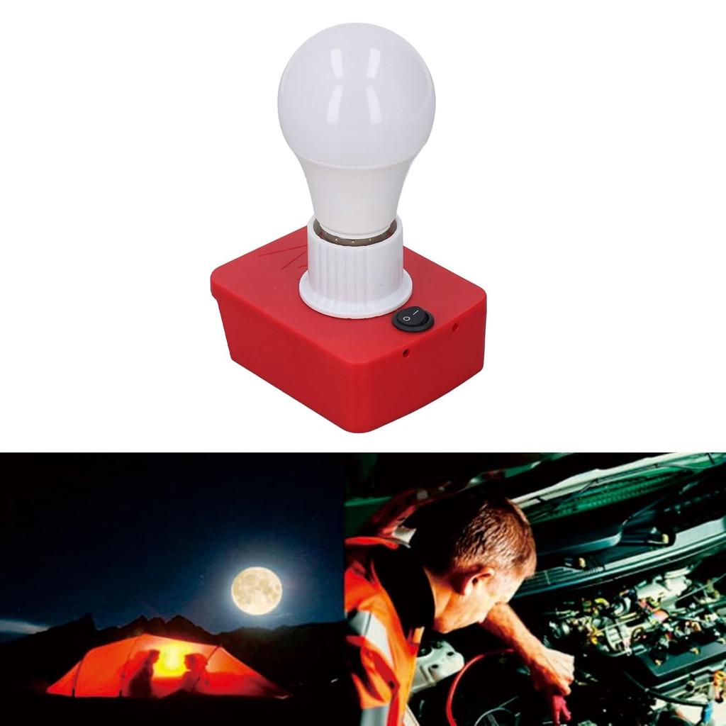 E27 Lamp Bulb with Battery Adapter LED Light Bulb for M18 18V Lithium Battery for Working