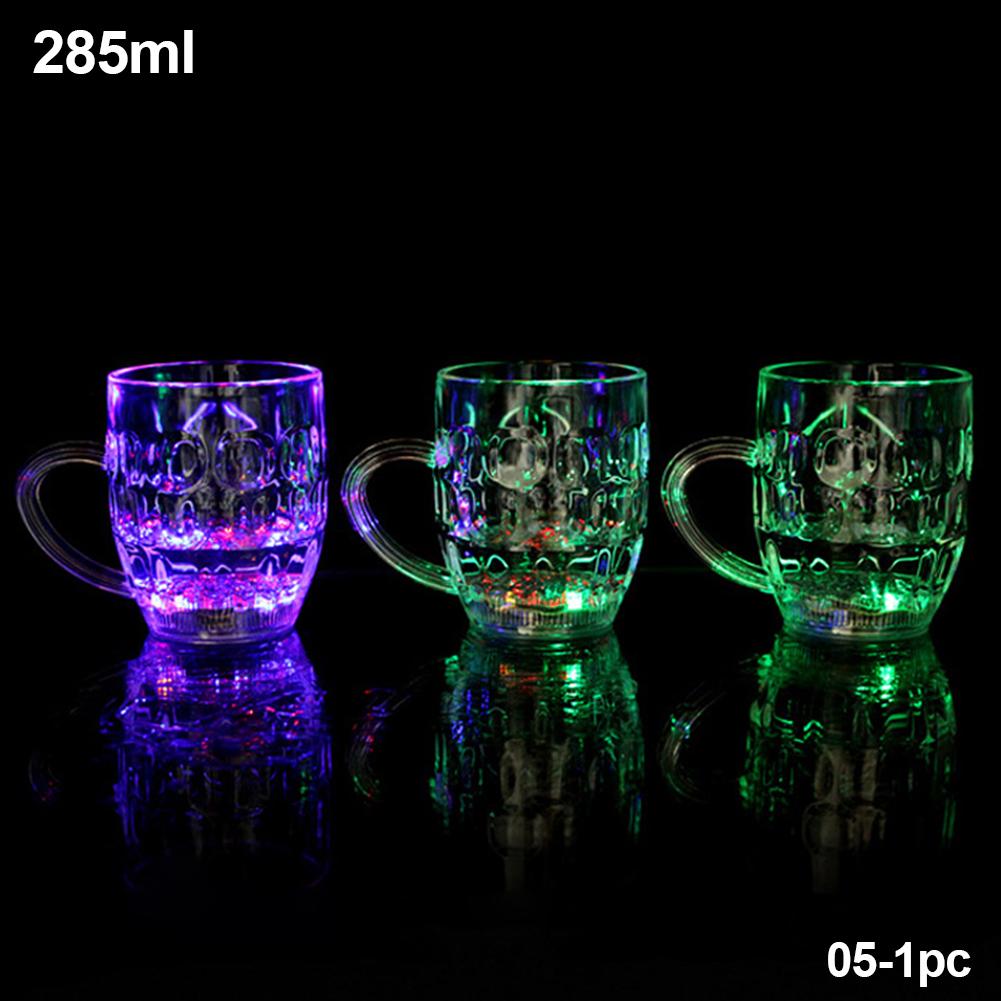 Flashing Cup Wine Beer Whisky Mug Water Beverage Drinking Glass LED Automatic Glowing Cup Party Decorative Supplies New