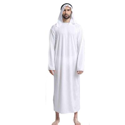 Halloween Dubai Sheikh Prince Men's White Middle Eastern Costume for Cosplay and Masquerade Ball