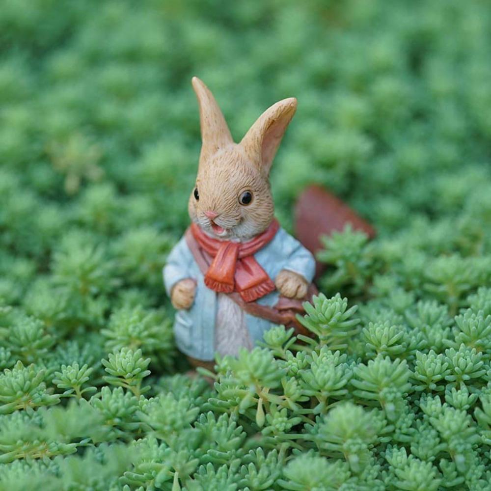 

Новые милые пасторальные украшения в виде кролика, украшения для сада, кролика, животного, украшения для цветочного горшка, черепахи, изделия из смолы для балкона