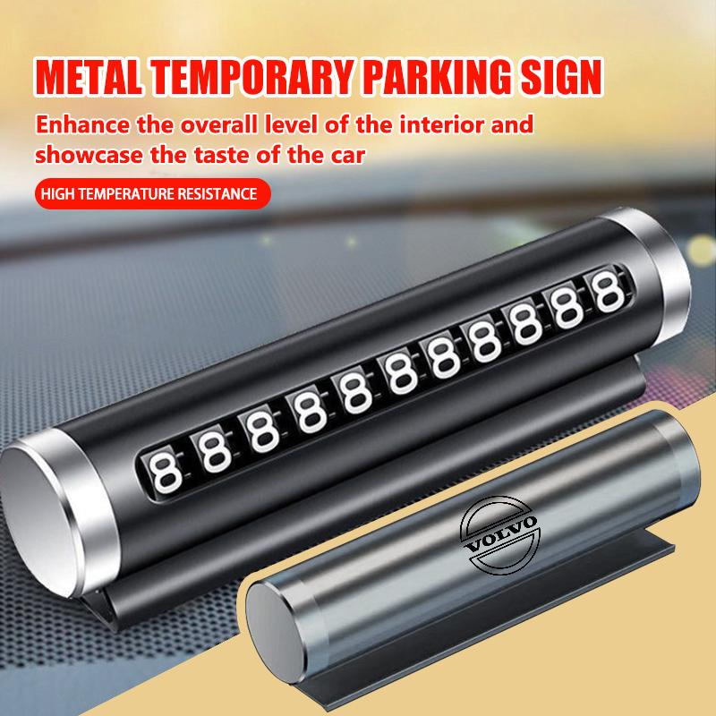 Dyplv7 Universal Car Phone Number Temporary Parking Number Plate For Volvo XC90 V90 V60 S60 S90 XC60 V40 S80 C40 XC40 V70 XC70