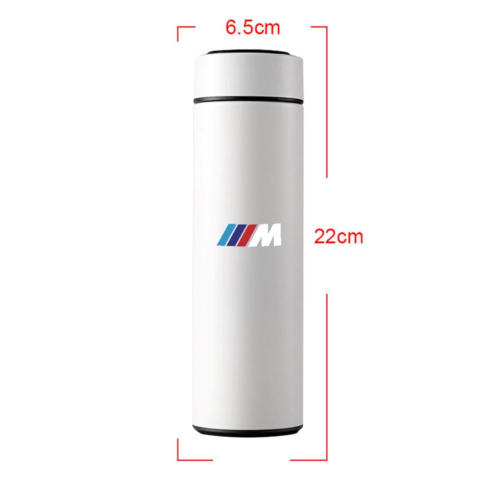 1 Stück BMW Performance M Thermosflasche Smart Cup mit Temperaturanzeige, 304 Edelstahl, vakuumisoliert, intelligenter Becher