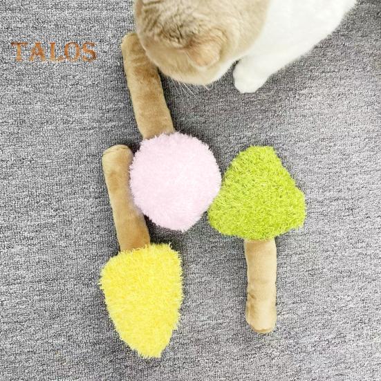 Mushroom Mat Pet Bed Dog Snuffle Mat with 3 Crinkle Mushrooms/Trees/Cactus for Treat Hiding Interactive Washable Soft Cushion Pet Toy for Small Cats
