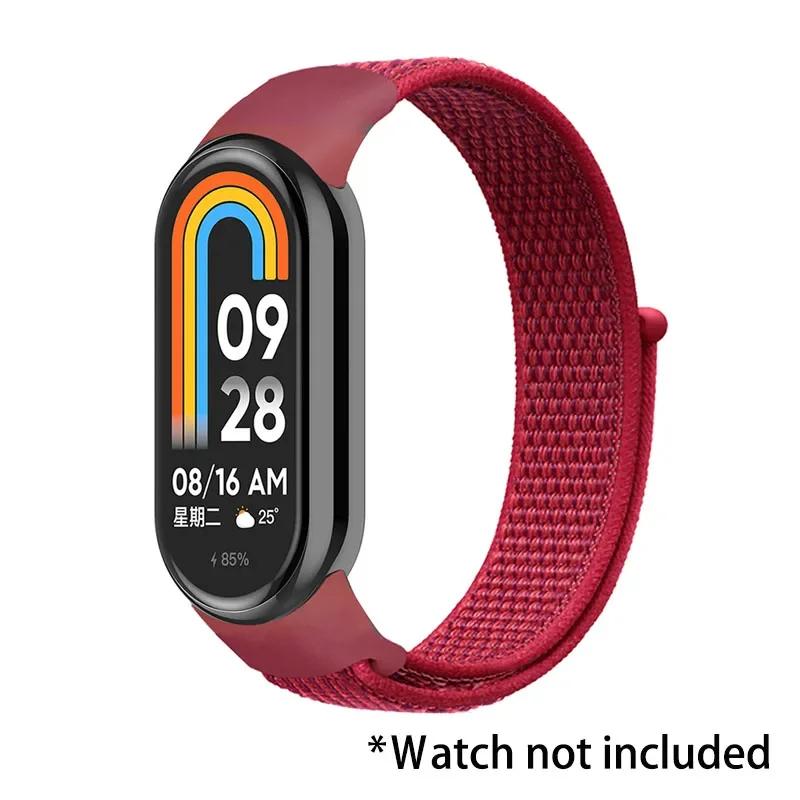 Nylon Loop Strap for Xiaomi Mi Band 9 8 7 6 5 4 3 Breathable Wristband Smartwatch Bracelet Sports Pulsera Watchband Miband 9 NFC
