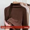Silk Half-High Collar Women's Base Layer: 2025 Autumn/Winter Velvet Lambswool Warm T-shirt.