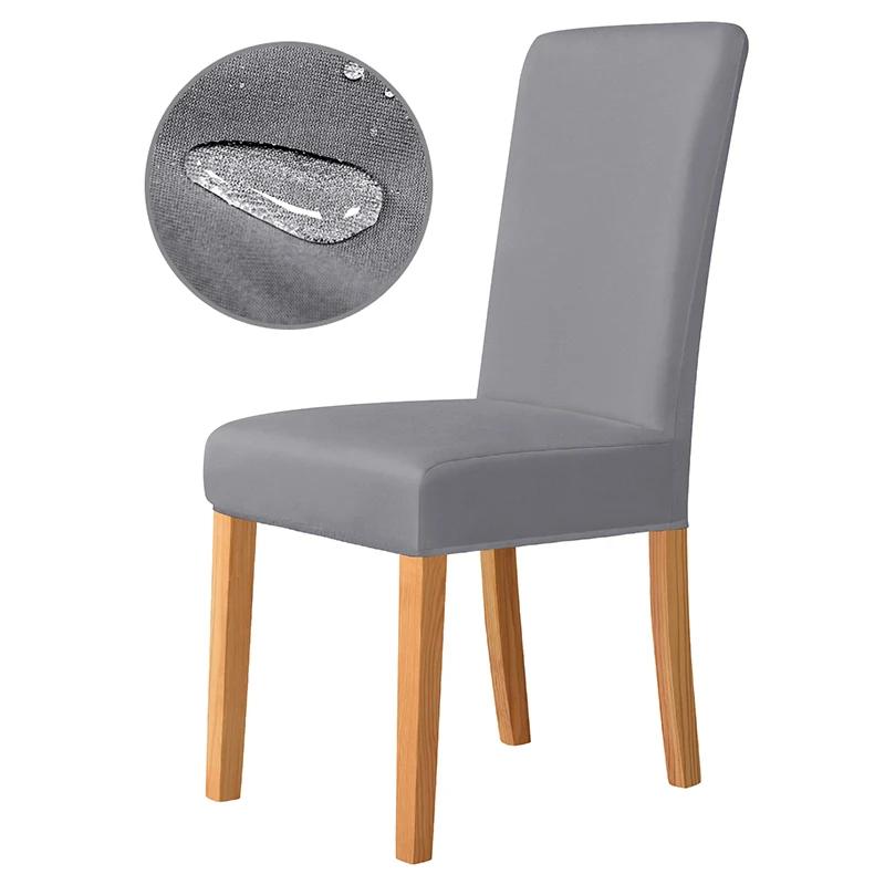 Wasserdichter Stuhlbezug Einfarbig Elastischer Stretch Stuhlbezug Günstig Universalgröße Stuhlsitzbezug Für Hochzeiten Bankett Hotel