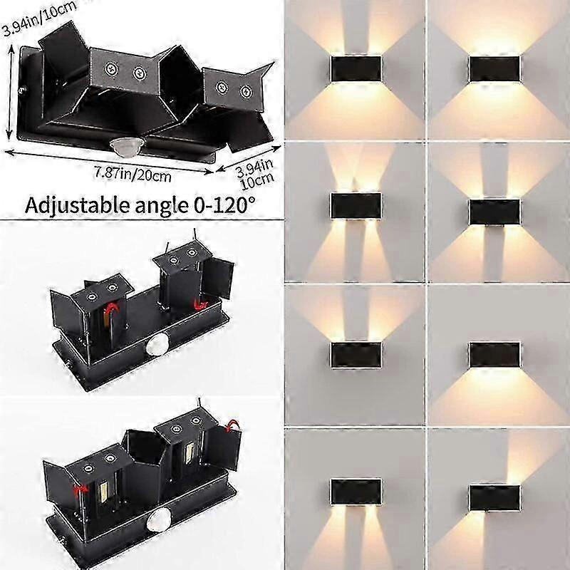 Motion Sensor LED Wall Light 24W Indoor Outdoor IP65 Waterproof