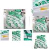 Elegant Green Tropical Leaf Quilt Cover Doona Cover Duvet Cover Bedding Set Single Double King