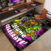 Custom Freddy bear Mat Personalized Name, Polyester Washable Indoor Entryway Rug, Gift for Christmas, Easter, Thanksgiving Day