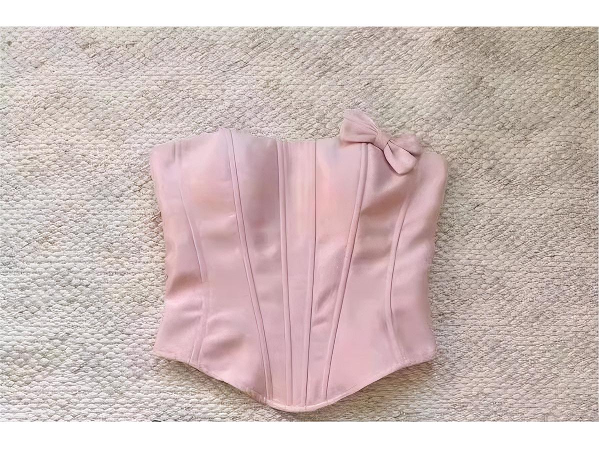 

Розовый Летний Комплект Бандо Топ и Юбка для Острой Девушки - Шикарный, Универсальный Тренд Женской Одежды L (for 106-115 jin)