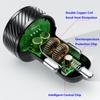 QC 3.0 Dual USB Car Charger 12V 24V Waterproof 18W Fast Charging Marquee Light LED Voltmeter ON OFF Switch Color Display Car-charger Adapter