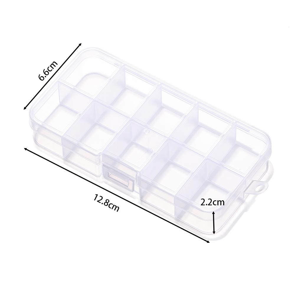 

Plastic Jewelry Box 6/10/15/24/28 Compartment Slot Organizer Storage Beads Container Jewelry Storage Box Rectangle Case