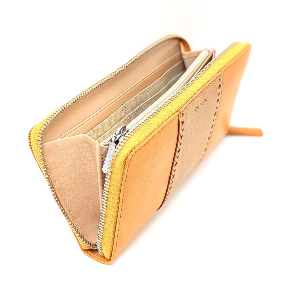 Karukuru Vegetable Series Round Zipper Long Wallet MOS-VG001 OrangeCamel