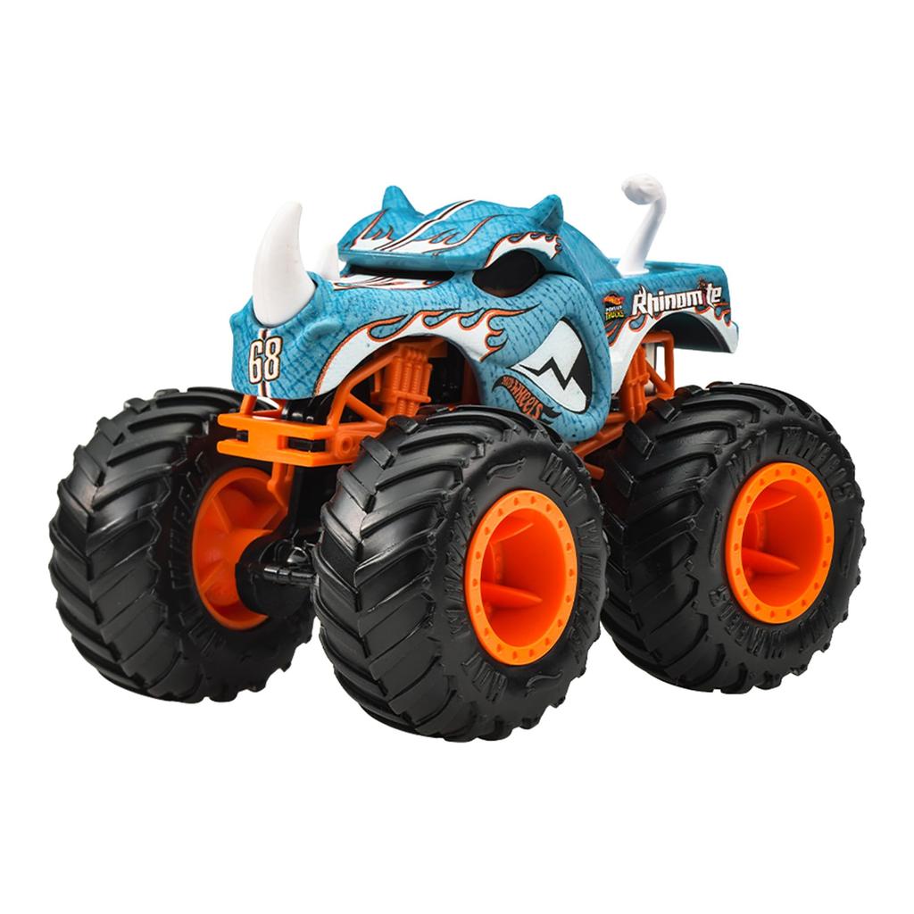 Hot Wheels Rhino-Mite Monster Truck Toy 1:64 Scale Blue JKP70 for Ages 3 and Up