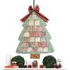 Fabric Christmas Tree Advent Calendar 24-Days Pockets Handmade Patch-work Hanging Countdown Calendar Wall Decorations
