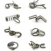 8PCS Set Metal Wire Puzzle Brain Teaser IQ Test Disentanglemen Iron Link Unlock Interlock Game Adults Kids Educational Toys