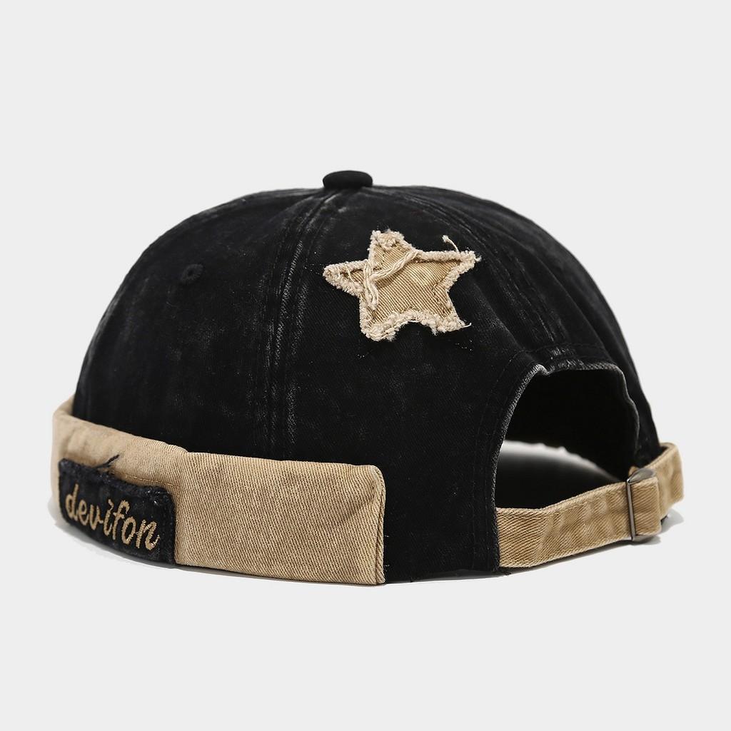 

Hip Hop Cotton Cap With Embroidered Geometric Stars And Adjustable Fit For Summer Fashion BlackStar
