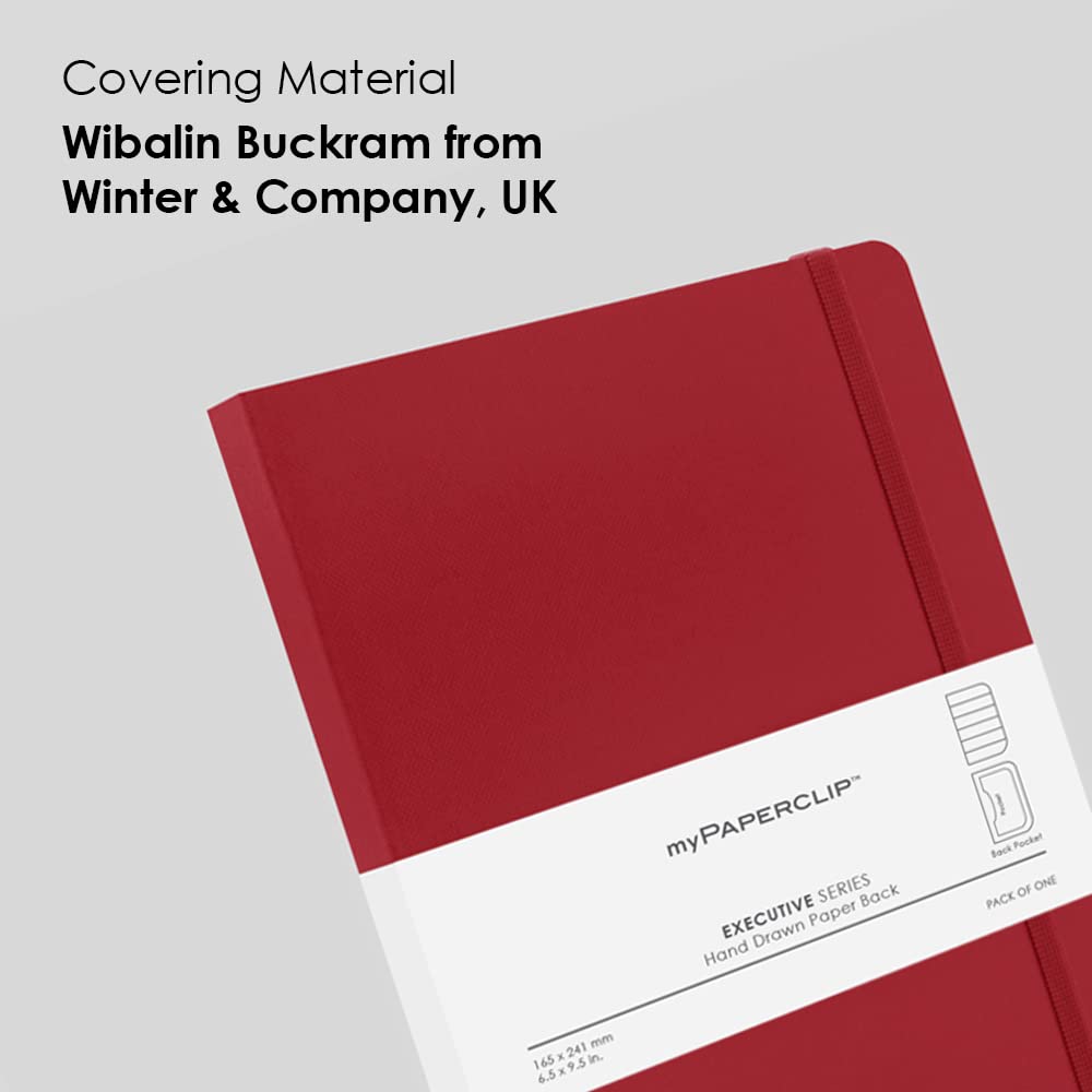 myPAPERCLIP Executive Series Notebook, Large (165 x 241 mm, 6.5 x 9.5 in.) Ruled, ESX192L-R Red красный