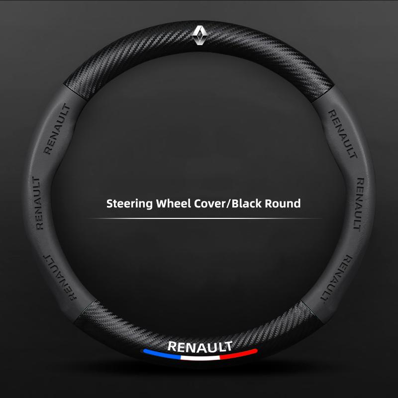 2026 Hot For Renault Hub Caps Car Steering Wheel Cover Breathable Anti-slip Accessories For Renault Clio Koleos Megane QM6 Kadja