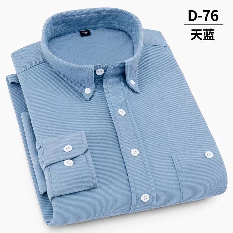 New Spring and Autumn Fashion Versatile Casual Loose Oversized Real Pocket Corduroy Fine Stripe Middle Youth Old Age Shirt