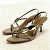 Elegant Metal Decoration Thin High Heels Women Open Toe Narrow-band Sexy Party Dress Shoes Fashion Brand Sandals Women Pumps