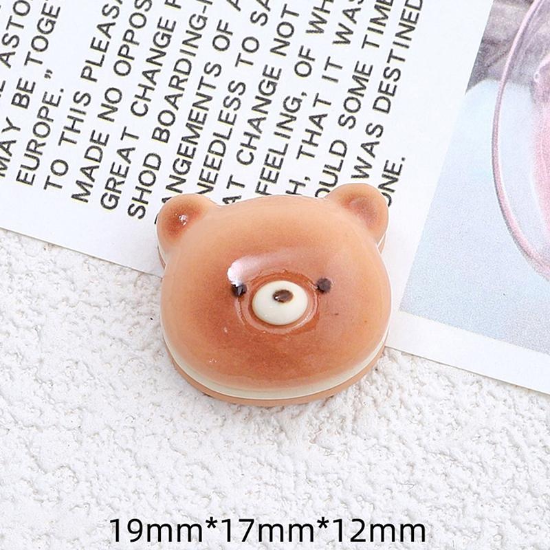 

10 шт. Блискучий мультяшний ведмідь Хліб серії Кабошони з плоскою спинкою для шпильок для скрапбукінгу своїми руками Ювелірні вироби Ремісничі прикраси Аксесуари