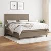 3141629 vidaXL Divan Bed with Mattress Taupe 160x200 Cm Fabric