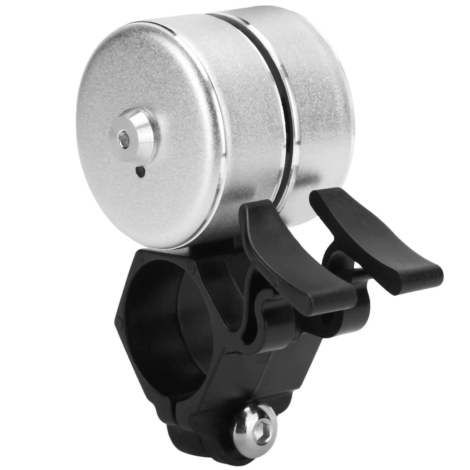 

120db Bicycle Bell with Double Click Bike Handlebar Bell Alarm Outdoor Safety Bicycle PartsSilver серебряный