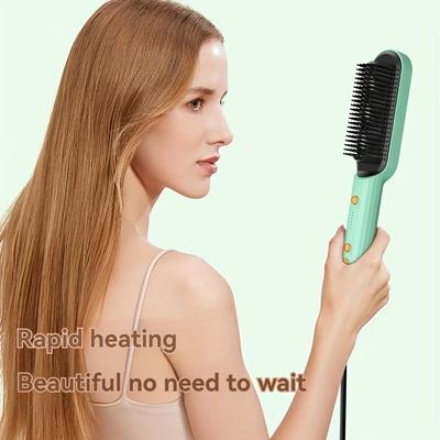 Haarglätter mit mehrstufiger Einstellung, flauschiges und glattes Styling, nasser und trockener Haarglätterkamm mit doppeltem Verwendungszweck, Temperaturregelung