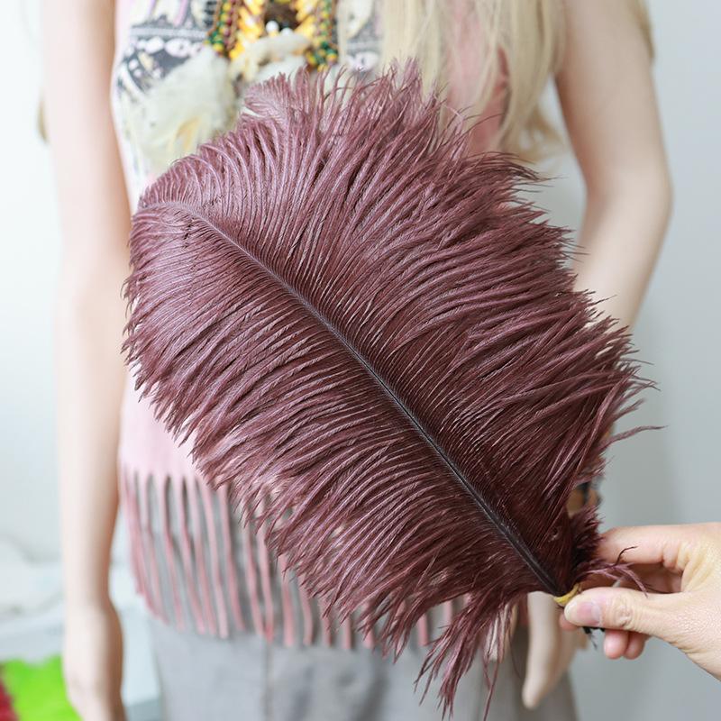 Ostrich Feathers 30-35Cm Wedding Road Guide Table Flower Ornament Ostrich Hair Decorative Clothing Accessories Diy