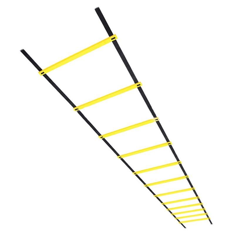 Speed Training Ladder Nylon Agile Training Footwork Ladder with Red Yellow Sign Discs for Football Sports Agile