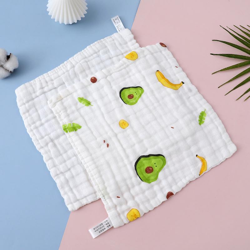 High-Density Pure Cotton Baby and Toddler Towel Set: Cartoon Drool Bib & Thin Hand Towel