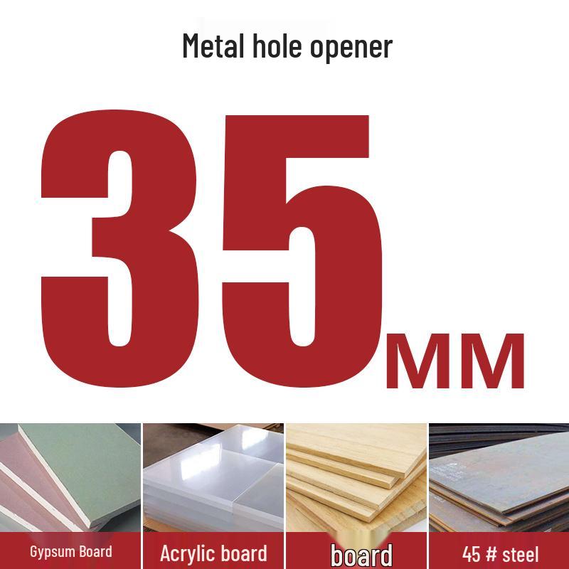 High-Speed Steel Bimetal Hole Puncher for Wood, Stainless Steel, and Plastic.