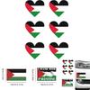High-quality Pet Material Car Sticker 14cm Palestinian Flag Decal