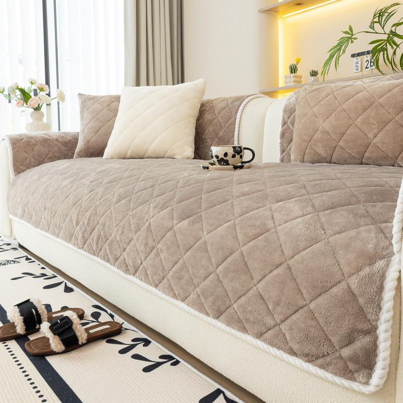 Autumn And Winter Sofa Cover Fabric New Fixed Anti Slip Sofa Cushion Cover Skin Friendly Soft One-Piece Laying Simple Style