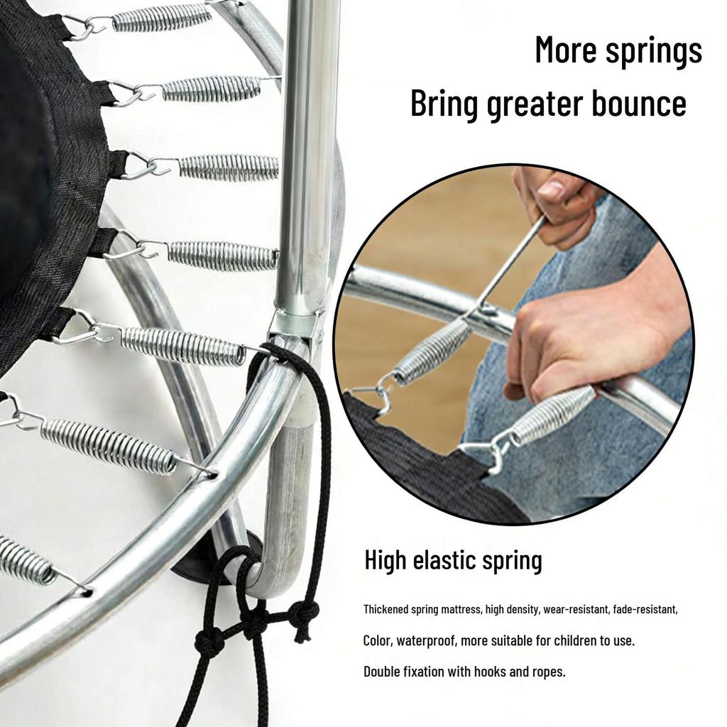 Children's Indoor Trampoline with Safety Fence for Ages 0-6
