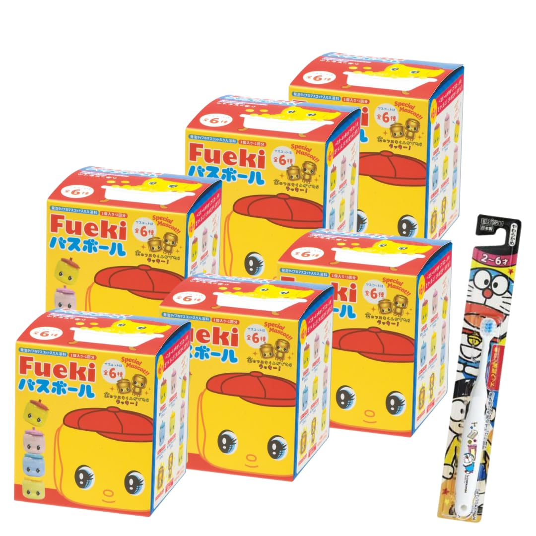 

Set of 6 Nor Corporation Fueki Bath Balls with Various Citrus Includes Bath Carbonated Bath Includes a Character Toothbrush for Kids and Moms to