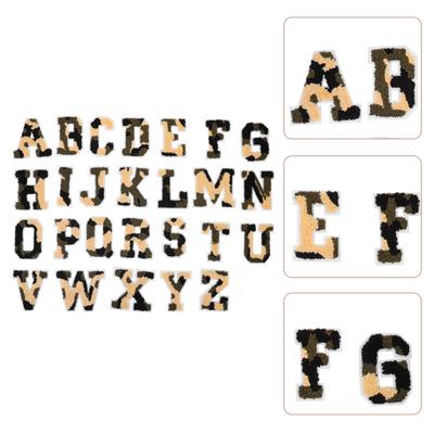 26 Pezzi Alfabeto Toppe da Cucire Lettera Ferro da Stiro Lettere per Tessuto Adesivi da Stirare Decorativi