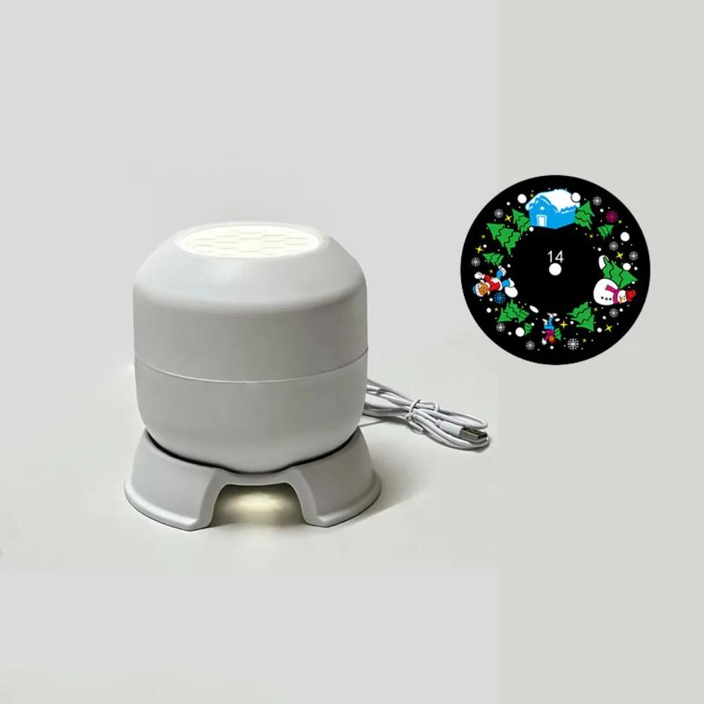 USB Powered Christmas Projector Snowflake Clear Patterns Christmas LED Night Light Adjustable High Brightness Atmosphere Lamp
