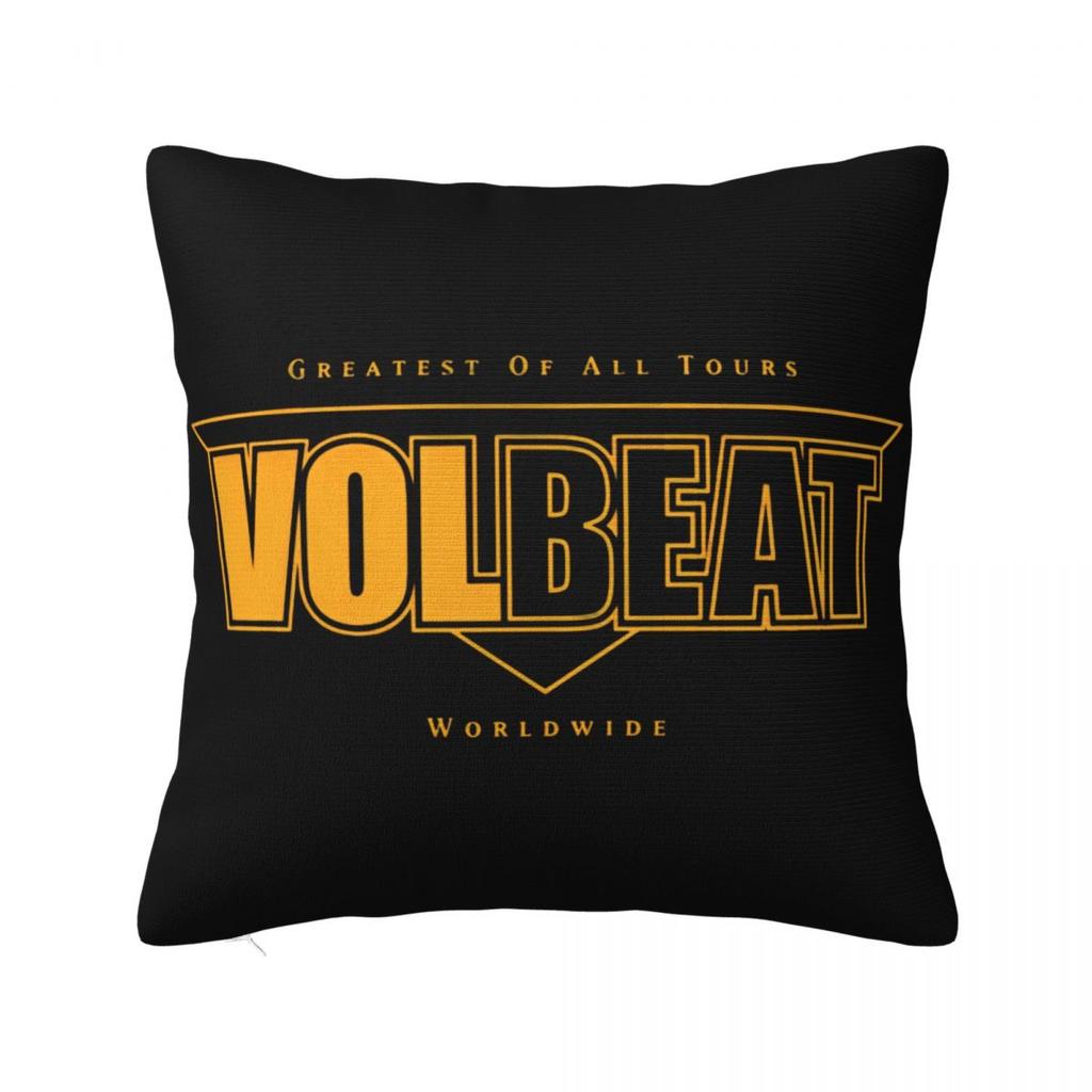 Volbeats Greatest Of All Tours Square Pillow Covers Bed Car Guitar Cushion Cover Cute Decorative Pillow Cover 40*40