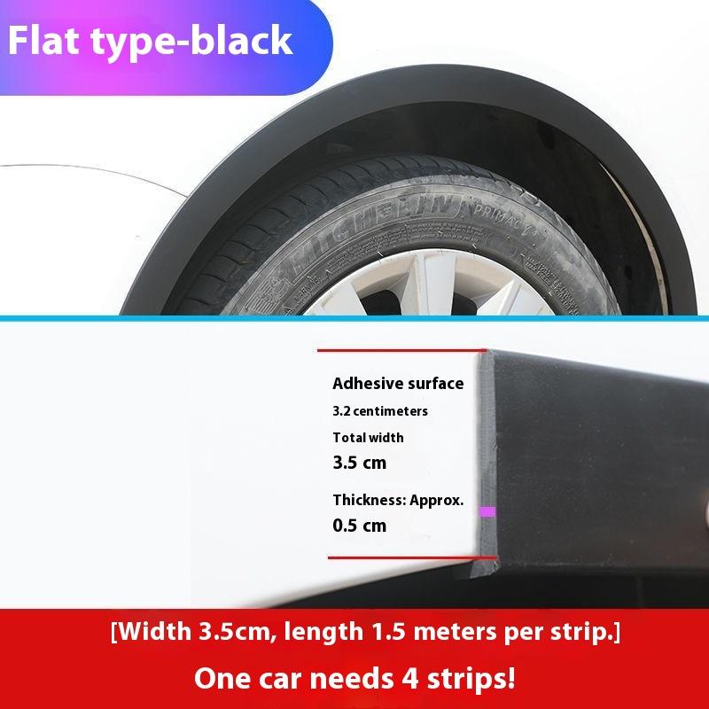 New1Pcs Car Wheel Fenders Horn Arches Carbon Fiber Patterned Car Wheels Tire Arches Decorative Lips Extended Molded Protection