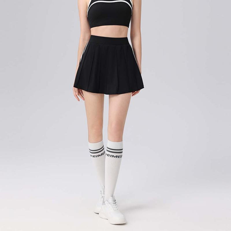 High-Waisted Sport Skirt With Built-in Shorts Tennis Golf Badminton Women Lightweight Breathable Athletic Skort In Black White