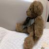 [USED] Brown teddy bear with ribbon, approx. 25cm