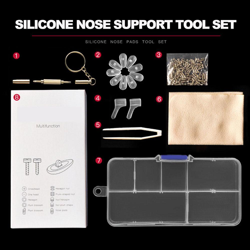 Glasses Nose Pad Set Non-Slip Different Sizes Eyeglass Nose Pads Replacement Maintenance Kit For Most Glasses Repair Accessories
