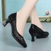 Scarpe da Donna a Punta Moda Rete Strass Tacco Alto Slip-On Punta Acuta Nero Champagne Dropshipping