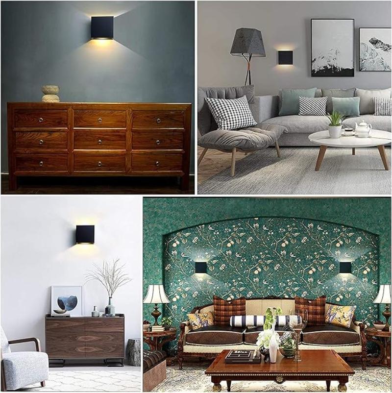 LED Wall Light with Hard Wire Connection Adjustable Up and Down Mini Metal Material Suitable for Decoration Bedrooms Corridors