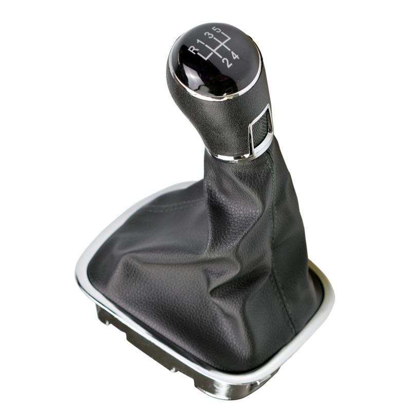 Für VW Volkswagen Polo 6C 2015 2016 2017 2018 5-Gang-Schaltung Schalthebel Schaltknauf mit Lederbalg Autostyling
