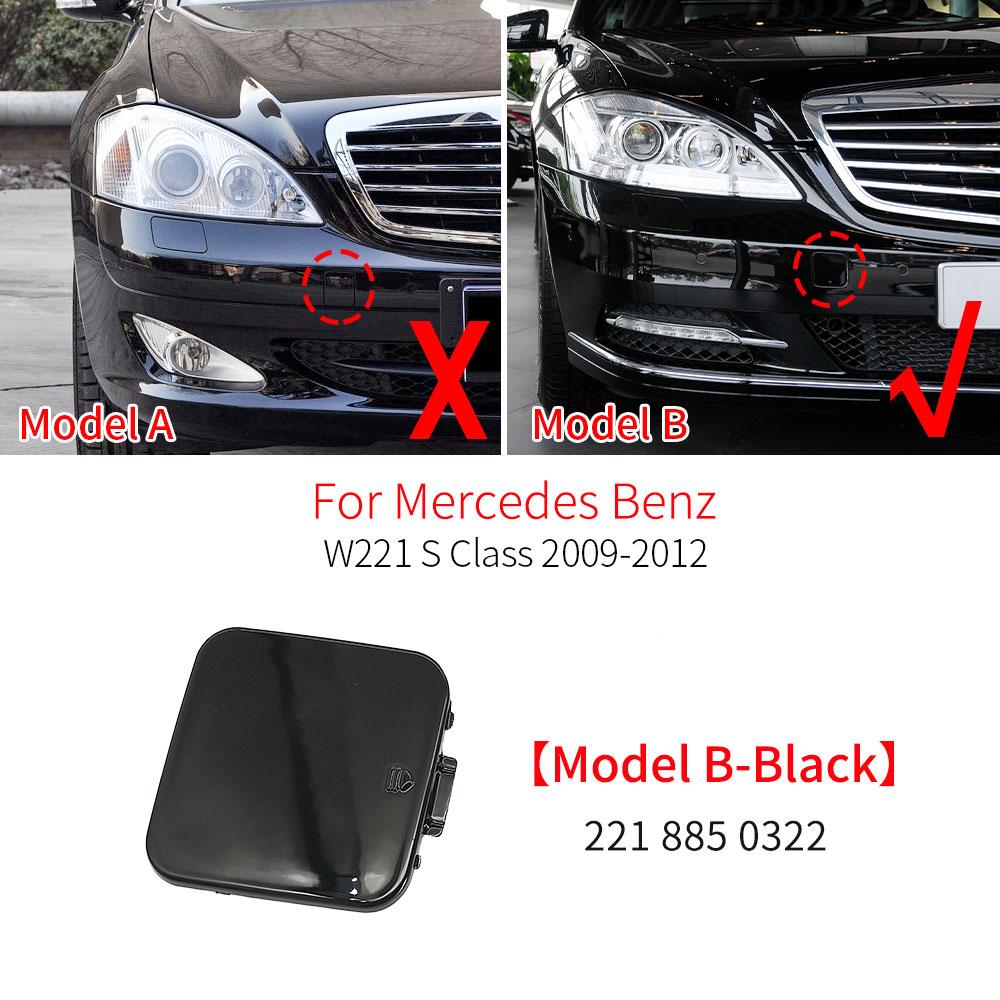 Car Front Bumper Tow Hook Cover Cap Accessory Black For Mercedes Benz S Class W221 2005-2013 S300 S320 S350 S400 S500 S600